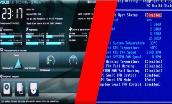 BIOS интерфейс 