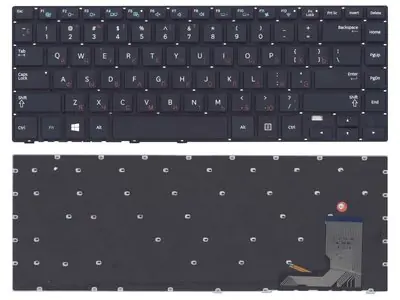 Клавиатура для ноутбука Samsung BA75-04361A чёрная, с подсветкой