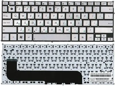 Клавиатура для ноутбука Asus ZenBook UX21E серебряная