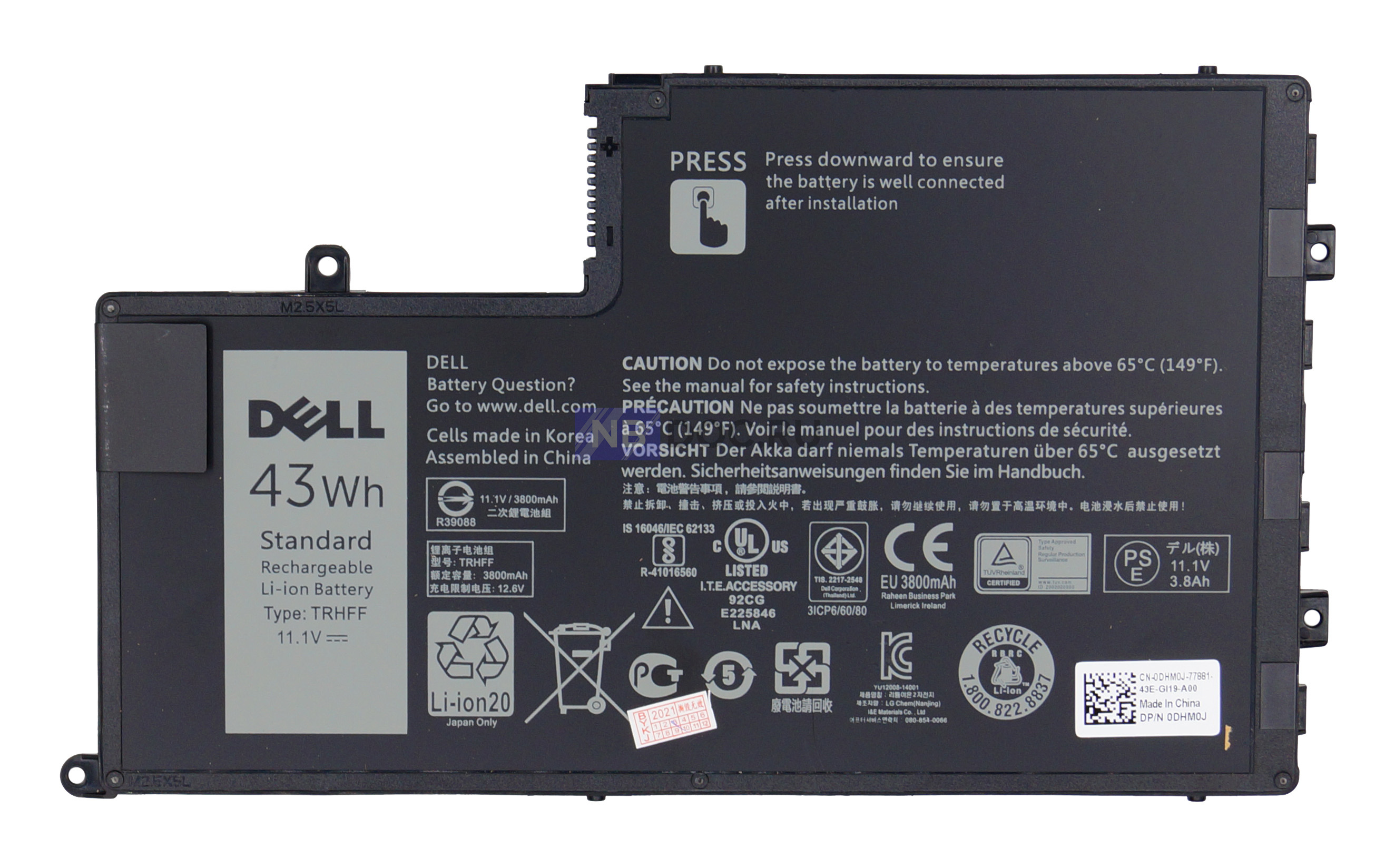 Аккумулятор для ноутбука Dell Inspiron 15-5548 Original quality  .