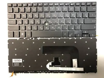 Клавиатура для ноутбука Asus BU201 чёрная, с поинтстиком, с подсветкой