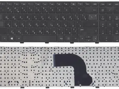 Клавиатура для ноутбука HP Envy dv7-7200 чёрная, с рамкой