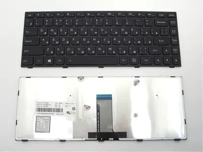 Клавиатура для ноутбука Lenovo IdeaPad 500-14ISK чёрная, рамка чёрная