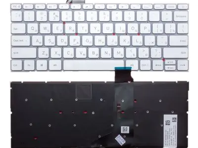 Клавиатура для ноутбука Xiaomi Mi Air 12.5 серебряная, с подсветкой