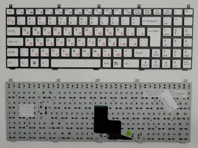 Клавиатура для ноутбука DNS W765S белая, без рамки