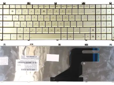 Клавиатура для ноутбука Asus N55S серебряная, ver.1