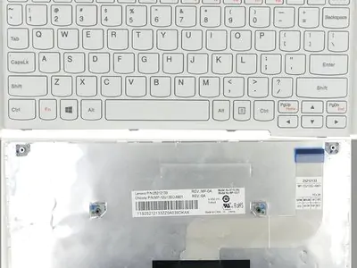 Клавиатура для ноутбука Lenovo V-131820CS1-US белая, рамка белая
