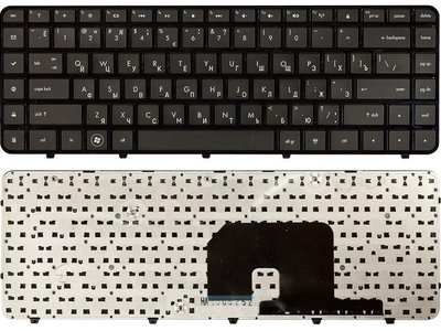 Клавиатура для ноутбука HP Pavilion dv6-3125er чёрная, с рамкой