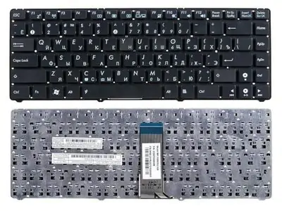 Клавиатура для ноутбука Asus Eee PC 1201 чёрная, без рамки