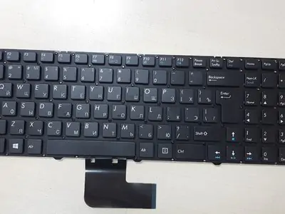 Клавиатура для ноутбука DNS Pegatron C15 чёрная, без рамки