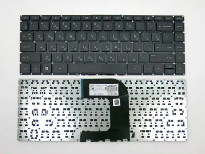 Клавиатура для ноутбука HP ProBook 240 G4 чёрная, без рамки