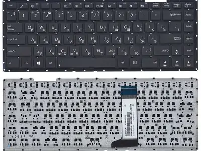 Клавиатура для ноутбука Asus A450 чёрная, без рамки