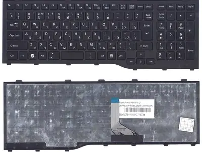 Клавиатура для ноутбука Fujitsu-Siemens LIFEBOOK AH532 чёрная, с рамкой