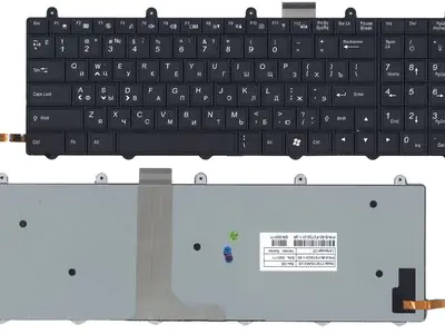 Клавиатура для ноутбука DNS 151827 чёрная с подсветкой