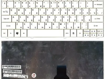 Клавиатура для ноутбука Acer Aspire One 752 белая