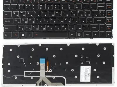 Клавиатура для ноутбука Lenovo Yoga 2 Pro 13 чёрная, с подсветкой