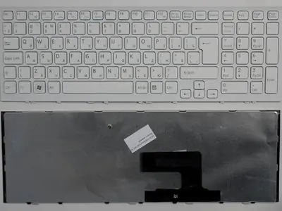 Клавиатура для ноутбука Sony V116646ES1 белая, с рамкой