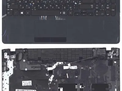 Клавиатура для ноутбука Samsung BA75-04640C чёрная, верхняя панель в сборе