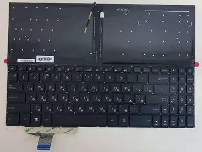 Клавиатура для ноутбука Asus Vivobook Pro N580VD чёрная, без рамки, с подсветкой