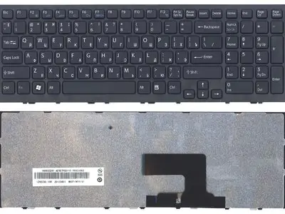 Клавиатура для ноутбука Sony 9Z.N5CSQ.001 чёрная, с рамкой