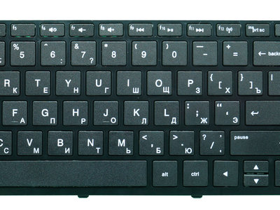 Клавиатура для ноутбука HP 708168-251 чёрная, с рамкой