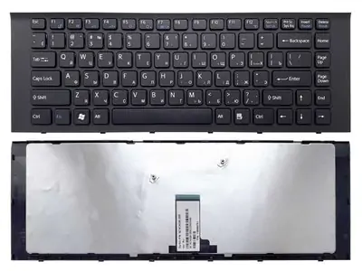 Клавиатура для ноутбука Sony 9Z.N7ASW.10R чёрная, с рамкой