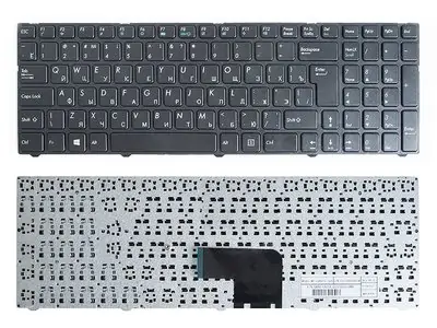 Клавиатура для ноутбука DNS Pegatron C17A чёрная, с рамкой