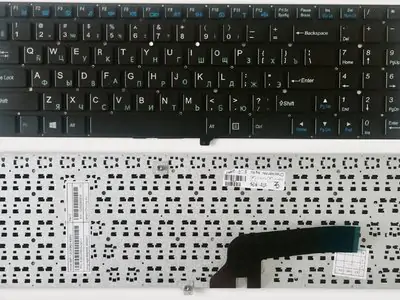 Клавиатура для ноутбука Clevo W5500 без рамки, плоский ENTER