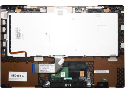 Клавиатура для ноутбука Sony Vaio VPC-SB4M1R/L чёрная, верхняя панель в сборе (золотая)