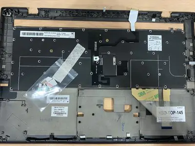 Клавиатура для ноутбука Lenovo ThinkPad X1 Carbon Gen 2 2014 черная, с подсветкой, верхняя панель в сборе (тёмно-серая), без тачпада