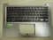 Клавиатура для ноутбука Asus UX303L, UX303LA серебряная, с подсветкой, верхняя панель в сборе. (с разбора)