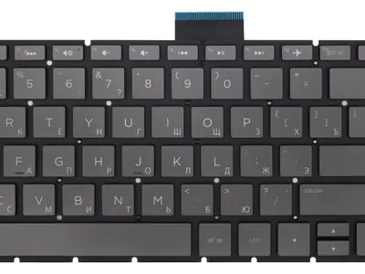 Клавиатура для ноутбука HP Omen 15-CB075NR серая, без рамки, с подсветкой