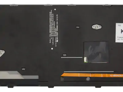 Клавиатура для ноутбука HP EliteBook 850 G5 черная, рамка серебряная, с подсветкой