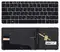 Клавиатура для ноутбука HP EliteBook 725 G3 черная, рамка серебряная, с подсветкой