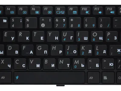 Клавиатура для ноутбука Asus EeePC 1000, 1000HG, 1000HD, 1000H, 1000HA, 1000HE, 1002HA черная, рамка черная