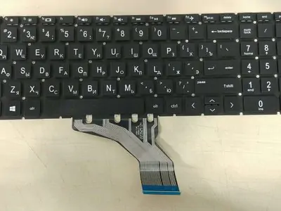 Клавиатура для ноутбука HP Pavilion 15t-db000, 15-db0000au,15-da, 15-da000, 15t-da000, 15-dw, черная, без рамки (Версия 2 - буквы напечатаны)