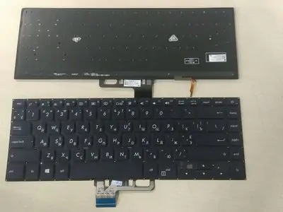 Клавиатура для ноутбука Asus UX550, UX550VE, UX550VD, UX550VW синяя, с подсветкой