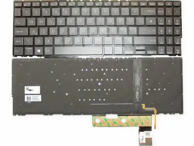 Клавиатура для ноутбука Asus ZenBook Flip 15 UX563, UX563F, UX563FD черная, с подсветкой