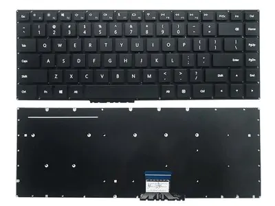 Клавиатура для ноутбука Huawei W50, W60 черная, плоский Enter
