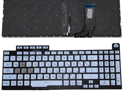 Клавиатура для ноутбука Asus ROG Strix SCAR G731, G731GW, G731GV, светло-голубая, с RGB подсветкой