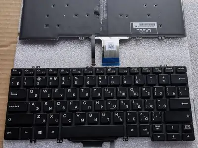 Клавиатура для ноутбука Dell Latitude 7300, 5310, 5300, чёрная, без рамки, с подсветкой