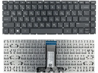 Клавиатура для ноутбука HP 14-df, 14-dk, 14-cf, чёрная, без рамки