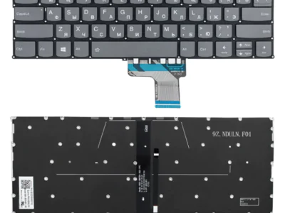 Клавиатура для ноутбука Lenovo IdeaPad 320s-13IKB , 720s-14IKBR, IKB, серая, без рамки, с подсветкой