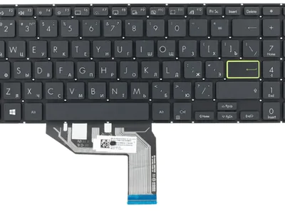 Клавиатура для ноутбука Asus ZenBook M513UA, K513EA, X513EA, F513EA, M513IA, A513EA, X513EP, K513EP, K513EQ, чёрная, без рамки