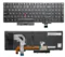 Клавиатура для ноутбука Lenovo ThinkPad T580, T570, P51S P52S, чёрная, рамчка чёрная, с джойстиком, с подсветкой