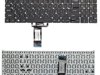 Клавиатура для ноутбука Acer Aspire A715-42G, A715-75G, A317-32, A317-52, A517-52, чёрная, без рамки