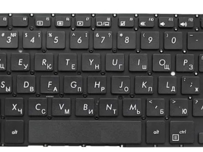 Клавиатура для ноутбука Asus E406SA, E406S, E406MA, E406M, чёрная, без рамки