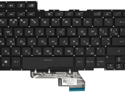 Клавиатура для ноутбука Asus ROG Zephyrus M GU502GV, GU502GU, S GX502GW, GX502GV, чёрная, без рамки, с RGB подсветкой