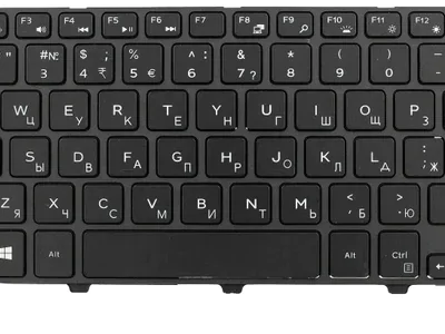 Клавиатура для ноутбука Dell Vostro 5459, Inspiron 3452, 5458 , Latitude 3450, 3460, 3470, чёрная, рамка чёрная