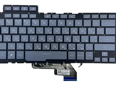 Клавиатура для ноутбука Asus ROG Zephyrus M GU502GV, GU502GU, S GX502GW, GX502GV, серая, без рамки, с RGB подсветкой